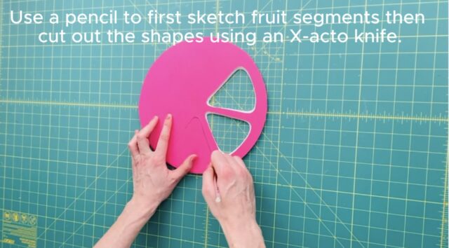 Cut out fruit segments